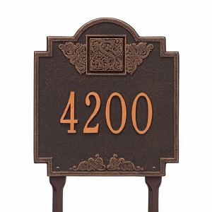 Oil Rubbed Bronze Monogram Standard Lawn One Line