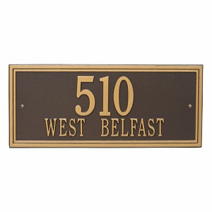 Bronze Gold Double Line Estate Wall Two Line